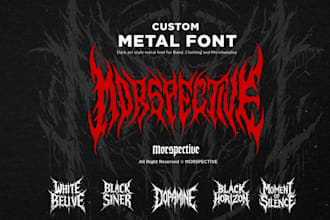 draw attractive black heavy death alternative metal logo