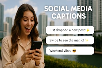 write 30 catchy social media captions for instagram, tiktok, or facebook