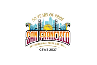 design anniversary softball tournament logo