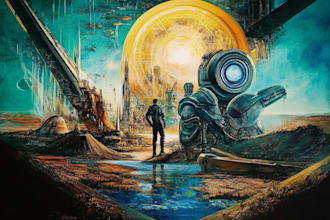 design an illustration of futuristic cyberpunk city
