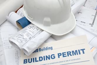 draw floor plan, photometric, electrical, site plan,  grading plan, city permit