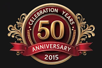 design modern anniversary logo for your brand