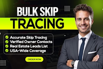 do bulk skip tracing and real estate lead generation for USA