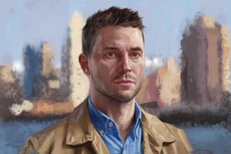 paint a realistic digital portrait
