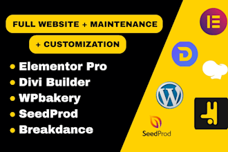 make wordpress website on divi, beaver builder wpbakery wordpress website ionos