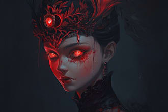 draw realistic fantasy horror character illustration