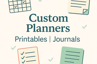design a custom daily planner, tracker, or journal template you can print