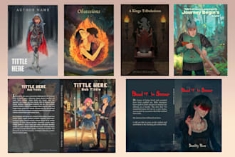draw fantasy book cover design with stunning artwork