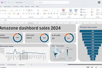 create dashboard, pivot table ,data cleaning in excel