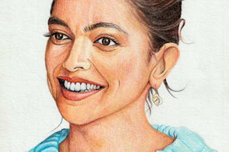 draw realistic color pencil portrait from your photo