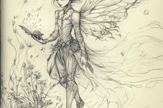 create sketches for dnd,rpg and fantasy characters design