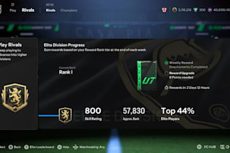 play division rivals for you in fc25, from rank 10 to elite