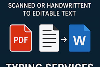 retype scanned documents, pdfs, or handwritten text into editable word or excel