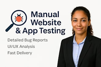 manually test your website, app, or software for bugs and usability issues