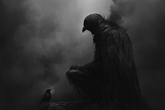 draw a design dark horror and fantasy horror character