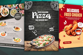do restaurant menu design, modern food menu design