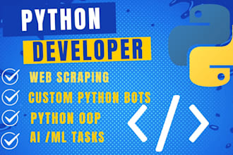 automate tasks using python bots, ai, and web scraping