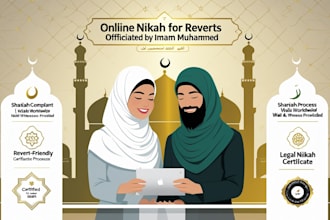 islamic online nikah service for new muslims reverts officiated by imam