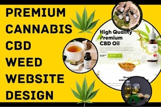 design cannabis cbd tobacco hemp marijuana vape weed medical ecommerce website