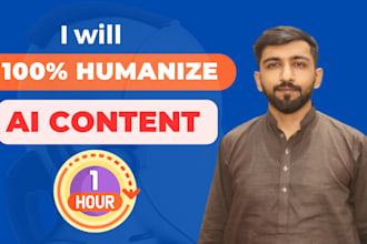 creatively edit, rewrite, humanize ai content within an hour