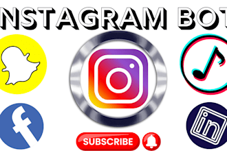 develop social media bot youtube bot instagram bot tiktok bot twitter bot