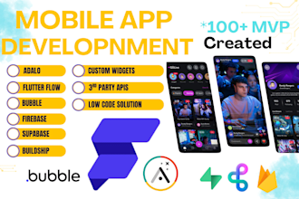 do app development using adalo, bubble, flutterflow best low code solution