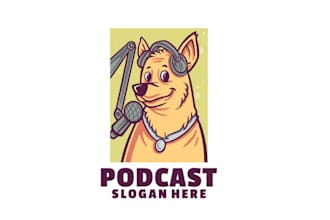 do custom podcast logo or any graphic design for your brand