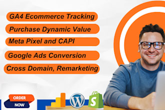 google analytics ga4 ecommerce tracking, shopify meta pixel,ghl conversion api