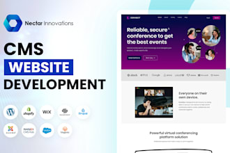 build a cms website using wordpress, shopify, or drupal