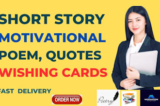 write short story, poems, wishing card, motivational stories