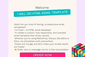 design a html email template or newsletter
