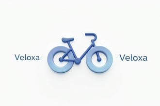 create awesome 3d modern bicycle icon logo with express delivery