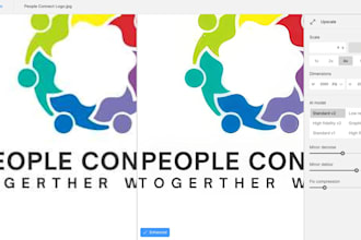 upgrade enhance the lowquality logo banner to high quality output