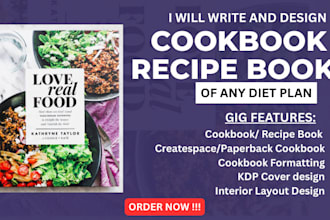 write and design cookbook recipe book cooking recipe food recipes publishing kdp