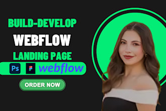 build and develop webflow landing pages or convert figma to responsive webflow