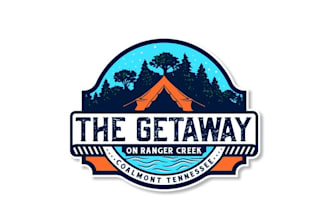 design eye catching glamping business logo