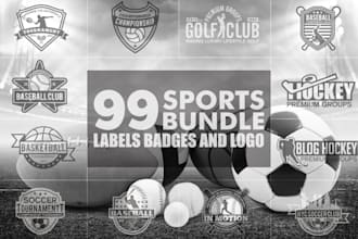 make sport hand drawn mascot golf logo