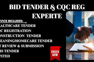 full cqc registration tender proposal writing for UK healthcare providers