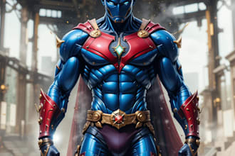 draw fantasy dnd character illustration anime superhero