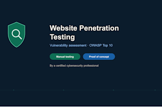 website penetration testing and vulnerability assessment
