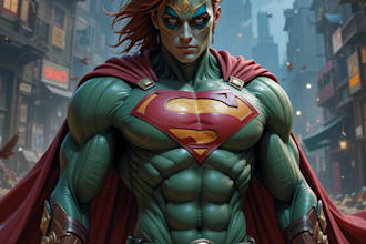 create concept art superhero character