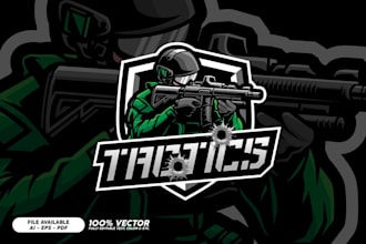 create mask skull shield military soldier mascot logo