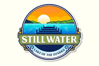 design monogram lake of the ozarks property logo