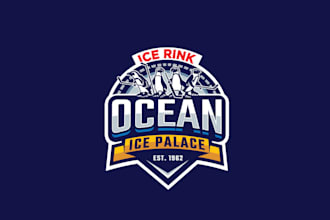 design top quality ocean ice palace logo