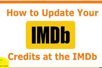 do update and promote your imdb page,imdb profile,and tv shows