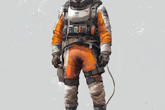 draw fantasy, sci fi, or sci fi character