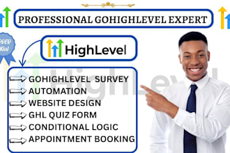 setup gohighlevel survey ghl quiz form conditional logic automation integration