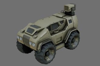 3d military vehicle design, gtva truck wrap, armored tank car render in blender