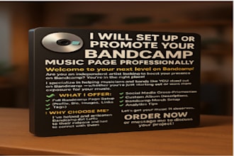 set up or promote your bandcamp music page professionally