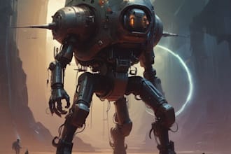 create sci fi illustrations